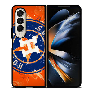 HOUSTON ASTROS BASEBALL BRUSHED SYMBOL Samsung Galaxy Z Fold 4 Case Cover