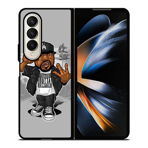 ICE CUBE CARTOON RAPPER Samsung Galaxy Z Fold 4 Case Cover ICE CUBE CARTOON RAPPER Samsung Galaxy Z Fold 4 Case Cover