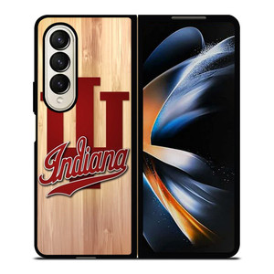INDIANA HOOSIERS WOOD LOGO Samsung Galaxy Z Fold 4 Case Cover