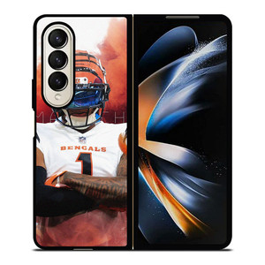 JA'MARR CHASE CINCINNATI BENGALS FOOTBALL Samsung Galaxy Z Fold 4 Case Cover
