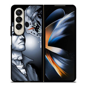 JASON VOORHEES VS MICHAEL MYER HALLOWEEN 2 Samsung Galaxy Z Fold 4 Case Cover