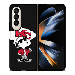 KANSAS CITY CHIEFS NFL FOOTBALL SNOOPY Samsung Galaxy Z Fold 4 Case Cover