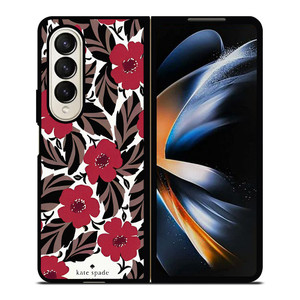 KATE SPADE NEW YORK FLORAL RED Samsung Galaxy Z Fold 4 Case Cover
