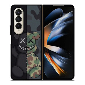 KAWS BLACK CAMO Samsung Galaxy Z Fold 4 Case Cover