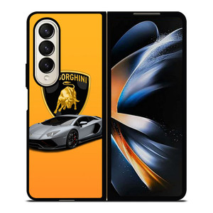 LAMBORGHINI ORANGE EMBLEM Samsung Galaxy Z Fold 4 Case Cover