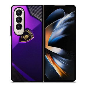 LAMBORGHINI PURPLE CARBON EMBLEM Samsung Galaxy Z Fold 4 Case Cover