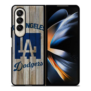 LOS ANGELES DODGERS WHITE WOOD Samsung Galaxy Z Fold 4 Case Cover