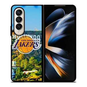 LOS ANGELES LAKERS HOLLYWOOD SIGN Samsung Galaxy Z Fold 4 Case Cover LOS ANGELES LAKERS HOLLYWOOD SIGN Samsung Galaxy Z Fold 4 Case Cover