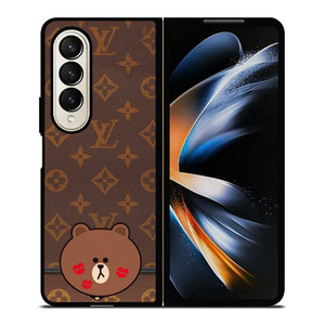 LOUIS VUITTON KISSED TEDDY BEAR Samsung Galaxy Z Fold 4 Case Cover