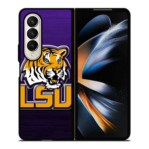 LSU TIGERS WOOD EMBLEM Samsung Galaxy Z Fold 4 Case Cover