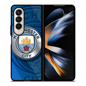 MANCHESTER CITY METAL LOGO Samsung Galaxy Z Fold 4 Case Cover