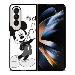 MICKEY MOUSE MIDDLE FINGER FUNNY Samsung Galaxy Z Fold 4 Case Cover