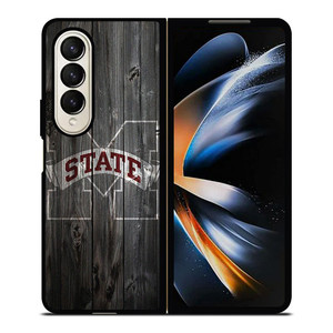 MISSISSIPPI STATE BASKETBALL WOOD LOGO Samsung Galaxy Z Fold 4 Case Cover
