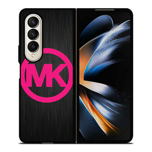 MK MICHAEL KORS PINK WOOD LOGO Samsung Galaxy Z Fold 4 Case Cover