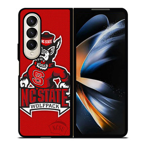 NC STATE WOLFPACK FOOTBALL CARBON LOGO Samsung Galaxy Z Fold 4 Case Cover