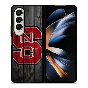 NC STATE WOLFPACK FOOTBALL WOOD LOGO Samsung Galaxy Z Fold 4 Case Cover