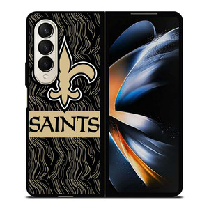 NEW ORLEANS SAINTS FOOTBALL ABSTRACT LINE Samsung Galaxy Z Fold 4 Case Cover