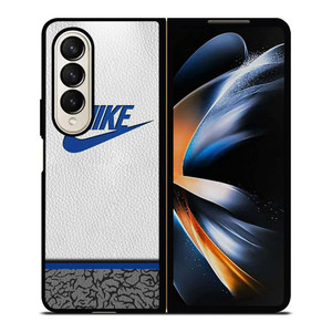 NIKE AIR JORDAN LEATHER BLUE Samsung Galaxy Z Fold 4 Case Cover