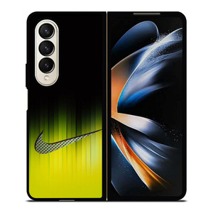 NIKE YELLOW BLACK LOGO Samsung Galaxy Z Fold 4 Case Cover
