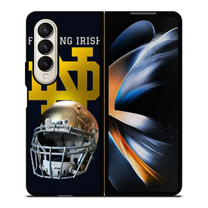 NOTRE DAME FIGHTING IRIS FOOTBALL HELMET Samsung Galaxy Z Fold 4 Case Cover