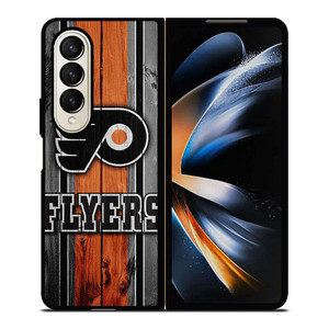 PHILADELPHIA FLYERS HOCKEY WOOD LOGO Samsung Galaxy Z Fold 4 Case Cover