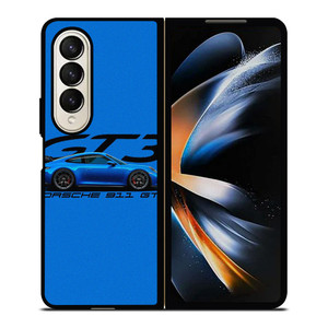 PORSCHE 911 GT3 BLUE Samsung Galaxy Z Fold 4 Case Cover
