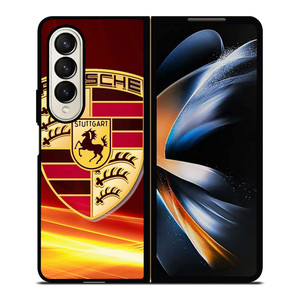 PORSCHE STUTTGART RED EMBLEM Samsung Galaxy Z Fold 4 Case Cover