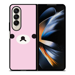 RILAKKUMA BEAR PINK MINIMALIST Samsung Galaxy Z Fold 4 Case Cover
