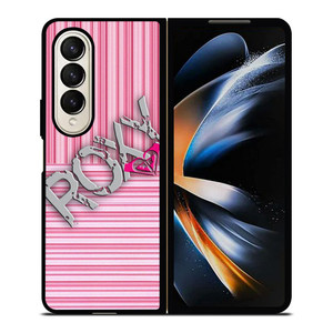 ROXY PINK STRIPE EMBLEM Samsung Galaxy Z Fold 4 Case Cover