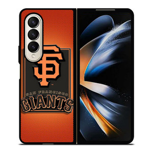 SAN FRANCISCO BASEBALL EMBLEM CARBON Samsung Galaxy Z Fold 4 Case Cover