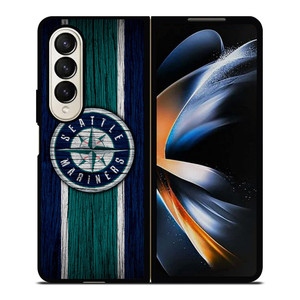 SEATTLE MARINERS WOODEN STRIPE LOGO Samsung Galaxy Z Fold 4 Case Cover