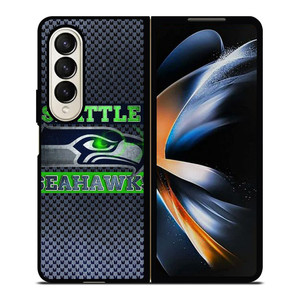 SEATTLE SEAHAWKS FOOTBALL METAL LOGO Samsung Galaxy Z Fold 4 Case Cover