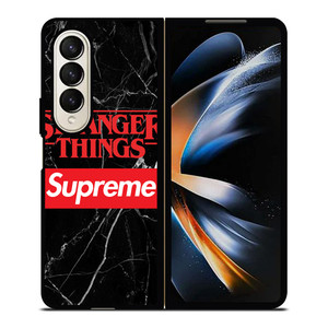 STRANGER THINGS X SUPREME LOGO Samsung Galaxy Z Fold 4 Case Cover