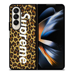 SUPREME LEOPARD SKIN Samsung Galaxy Z Fold 4 Case Cover