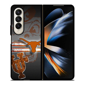 TEXAS LONGHORNS METAL SYMBOL Samsung Galaxy Z Fold 4 Case Cover