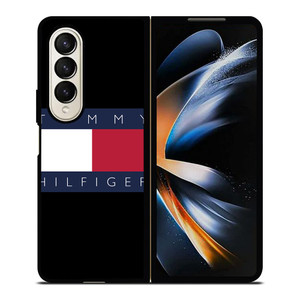 TOMMY HILFIGER BLACK LOGO Samsung Galaxy Z Fold 4 Case Cover
