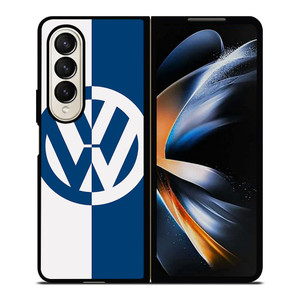 VW VOLKSWAGEN SLICED BLUE LOGO Samsung Galaxy Z Fold 4 Case Cover