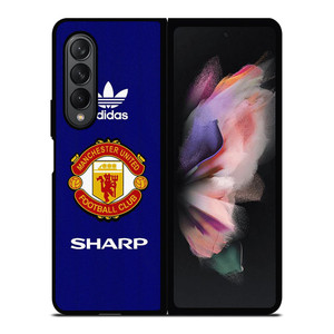ADIDAS MANCHESTER UNITED SHARP RETRO LOGO Samsung Galaxy Z Fold 3 Case Cover
