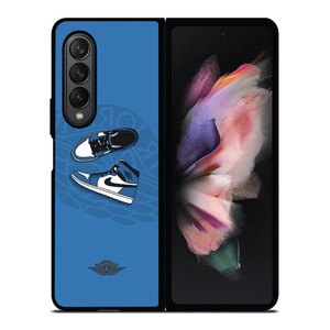 AIR JORDAN 1 SNEAKERS BLUE Samsung Galaxy Z Fold 3 Case Cover