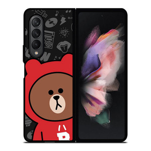 BROWN BEAR BEATS MUSIC Samsung Galaxy Z Fold 3 Case Cover BROWN BEAR BEATS MUSIC Samsung Galaxy Z Fold 3 Case Cover
