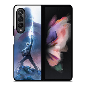 CAPTAIN AMERICA X THOR HAMMER Samsung Galaxy Z Fold 3 Case Cover CAPTAIN AMERICA X THOR HAMMER Samsung Galaxy Z Fold 3 Case Cover