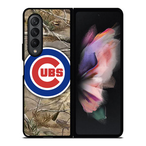 CHICAGO CUBS CAMO LEAF Samsung Galaxy Z Fold 3 Case Cover CHICAGO CUBS CAMO LEAF Samsung Galaxy Z Fold 3 Case Cover
