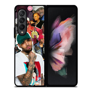 CHRIS BROWN SINGER COLLAGE Samsung Galaxy Z Fold 3 Case Cover CHRIS BROWN SINGER COLLAGE Samsung Galaxy Z Fold 3 Case Cover