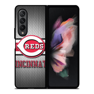 CINCINNATI RED BASEBALL METAL LOGO Samsung Galaxy Z Fold 3 Case Cover CINCINNATI RED BASEBALL METAL LOGO Samsung Galaxy Z Fold 3 Case Cover