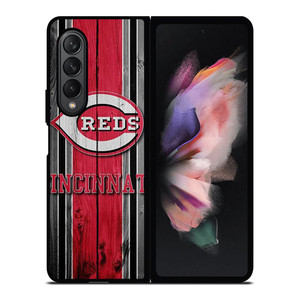 CINCINNATI REDS WOOD LOGO Samsung Galaxy Z Fold 3 Case Cover CINCINNATI REDS WOOD LOGO Samsung Galaxy Z Fold 3 Case Cover