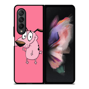 COURAGE THE COWARDLY DOG CARTOON PINK Samsung Galaxy Z Fold 3 Case Cover COURAGE THE COWARDLY DOG CARTOON PINK Samsung Galaxy Z Fold 3 Case Cover