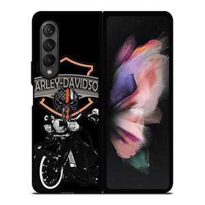 HARLEY DAVIDSON MOTOR SKULL BADGE Samsung Galaxy Z Fold 3 Case Cover
