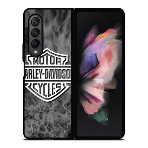 HARLEY DAVIDSON MOTORCYCLES SMOKE LOGO Samsung Galaxy Z Fold 3 Case Cover