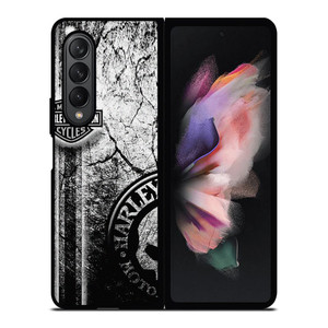 HARLEY DAVIDSON WALL TEXTURE LOGO Samsung Galaxy Z Fold 3 Case Cover