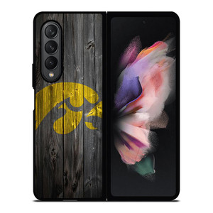 IOWA HAWKEYES WOOD LOGO Samsung Galaxy Z Fold 3 Case Cover